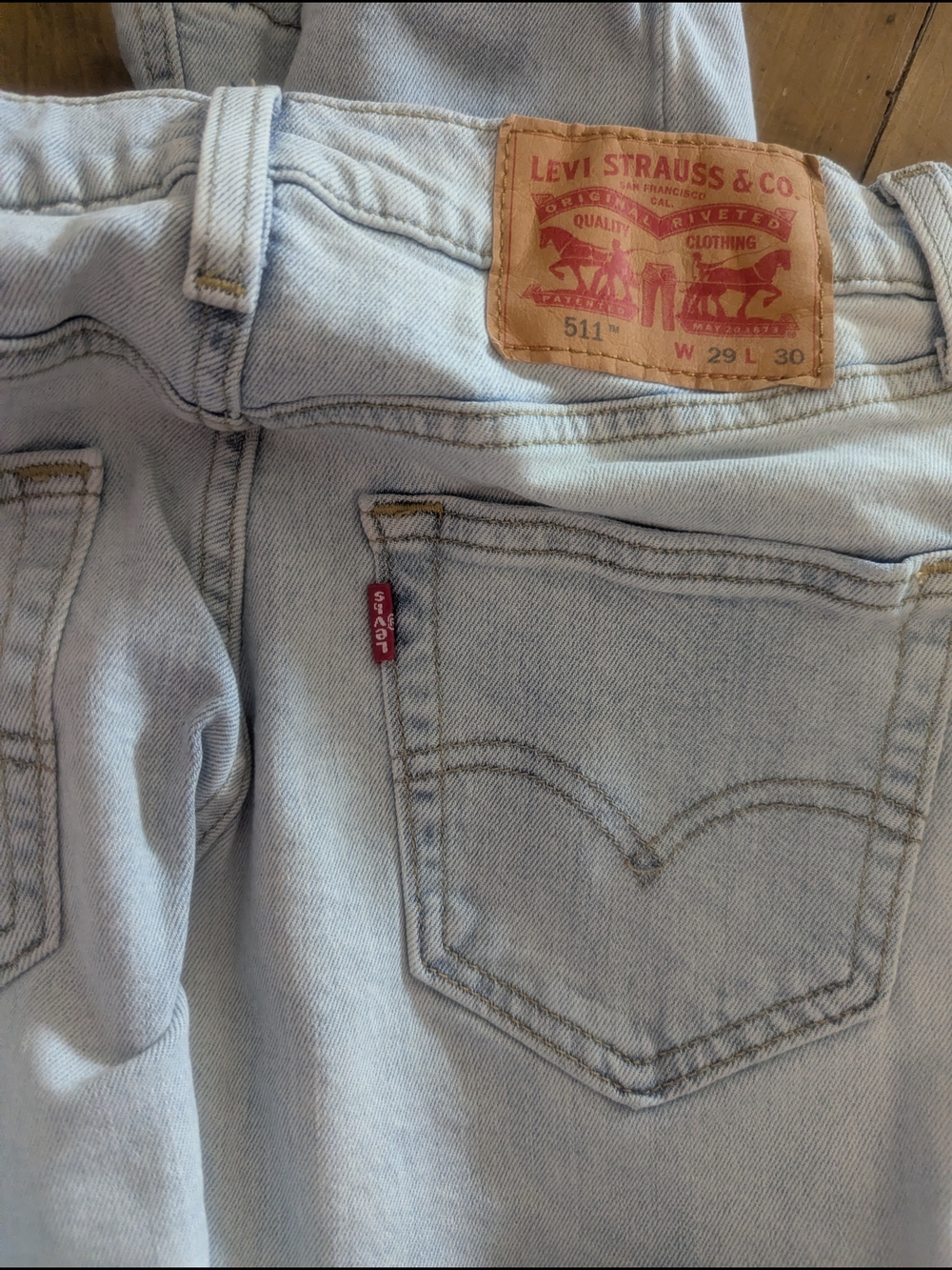 Levi's 511 Light Wash Jeans - Light Blue